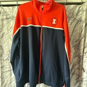 Nike Men's Illini Orange and Blue Jacket